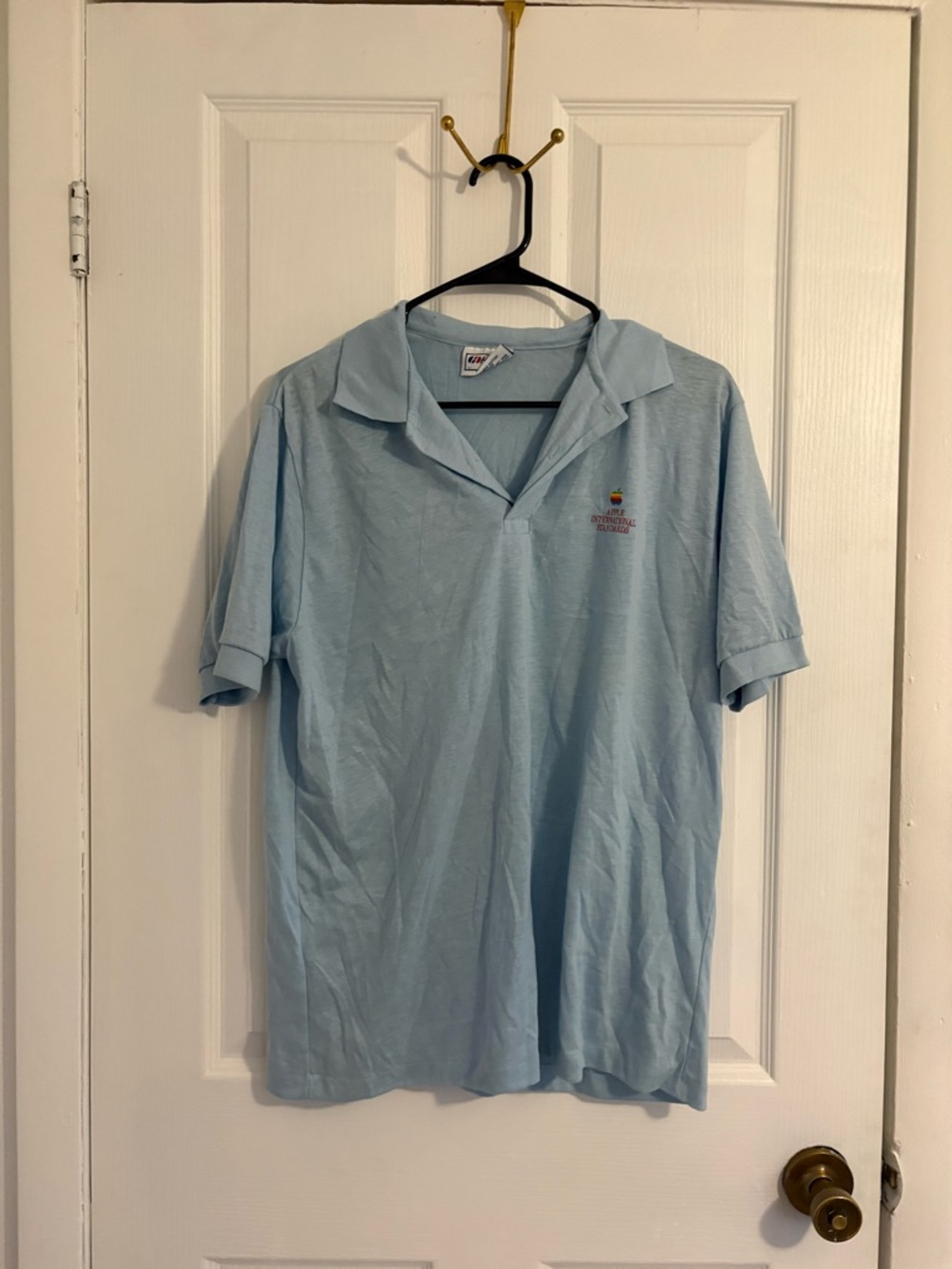 Apple Light Blue Short Sleeve Polo